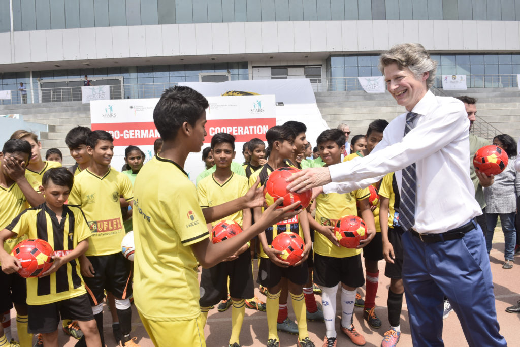 STAIRS And German Embassy Comes Together For Football Organizes Special Football Training Session At Thyagraj Stadium